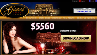 $560 Free Match Up Casino Bonus at Grand Hotel Casino