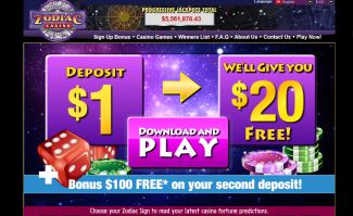 $20 Free Chip at Zodiac Casino