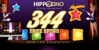 Hippozino Online Casino - Exclusive 344 Free Spins on Magicious this September!