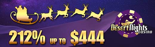 Desert Nights Online Casino - Christmas 212% Bonus up to $444