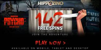 Hippozino Online Casino - Exclusive 142 Free Spins on Psycho Slot - January 2016