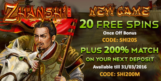 Raging Bull Online Casino - 20 Free Spins on Zhanshi + 200% Bonus