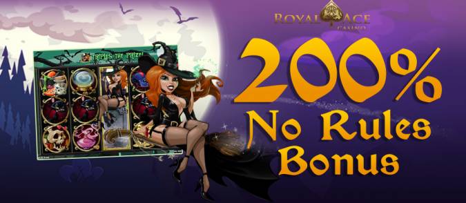 Royal Ace Online Casino - No Playthrough 200% Deposit Bonus April 2016