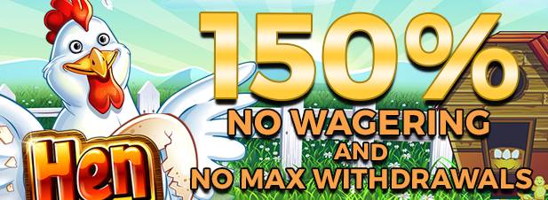 Free Spin Casino - No Rules 150% Bonus + 10 FS on Henhouse Slot July 2016