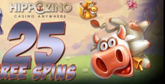 Hippozino Online Casino - Exclusive 25 No Deposit Free Spins + 100% Welcome Bonus