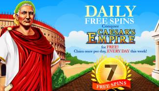 Planet 7 Online Casino - 14 Free Spins on Caesars Empire July 2016