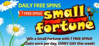 Planet 7 Online Casino - up to 14 Free Spins on Small Fortune July 2016