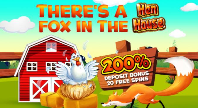 Planet 7 Casino - 200% No Rules Bonus + 20 Free Spins on Henhouse 2016