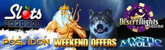 Desert Nights Casino - 77% Bonus up to $385 + 77 Free Spins on Mystic Wolf