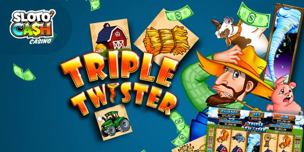 Sloto Cash Casino - 77% Weekend Bonus + 77 Free Spins on Triple Twister