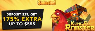 Slotastic Casino - 175% Bonus up to $555 July 2017