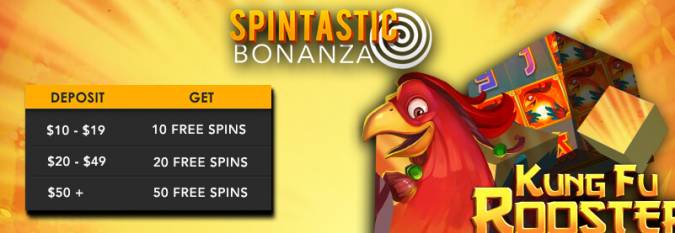 Slotastic Casino - up to 50 daily Free Spins on Kung Fu Rooster September 2017