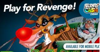 Sloto Cash Casino - 100% Bonus + 75 FS on Rudolph's Revenge