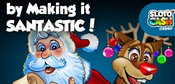 Sloto Cash Casino - up to 100 Daily Free Spins on Santastic