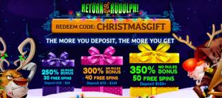 Royal Ace Casino - up to 350% No Rules Bonus + 50 FS on Return of the Rudolph