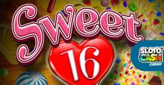 Sloto Cash Casino - 77% Weekend Bonus + 77 Free Spins on Sweet 16