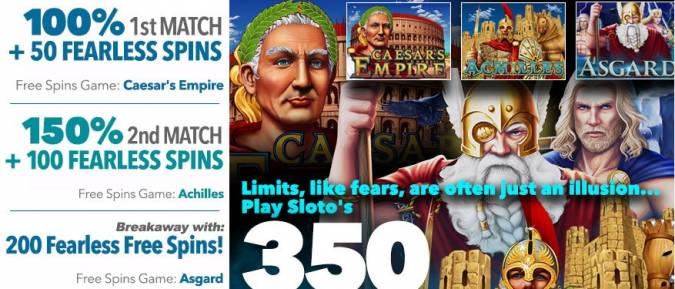 Sloto Cash Casino - 150% Deposit Bonus + 350 Free Spins February 2018