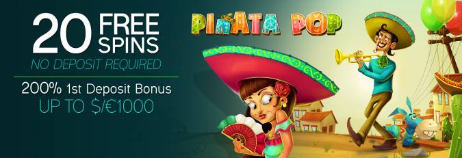 Vegas Crest Casino - Exclusive 20 FS on Pinata Pop + 200% Bonus up to $1,000 May 2018