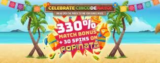 330% No Max Bonus Code + 30 FS on Popinata @ 4 RTG Casinos May 2018