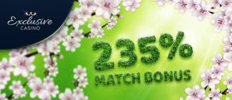 Exclusive Casino - 235% Deposit Bonus + 20 FS on Panda Magic + 50% Cashback