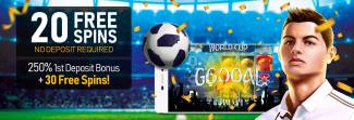 Vegas Crest Casino - Exclusive 20 FS on World Cup + 250% Bonus + 30 Free spins