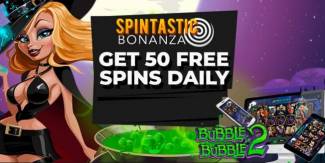 Slotastic Casino - up to 50 daily Free Spins on Bubble Bubble 2 October 2018