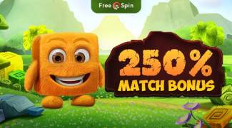 Free Spin Casino - 250% Deposit Bonus + 35 FS on Cubee + 50% Cashback