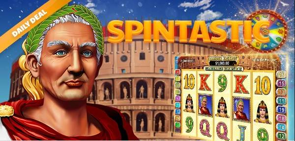 Slotastic Casino - up to 50 daily FS on Caesar's Empire March 2019