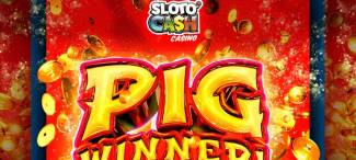 Sloto Cash Casino - 77% Weekend Bonus + 77 Free Spins on Pig Winner