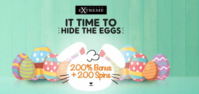 Casino Extreme - 200% Deposit Bonus + 200 FS on Henhouse (today only)