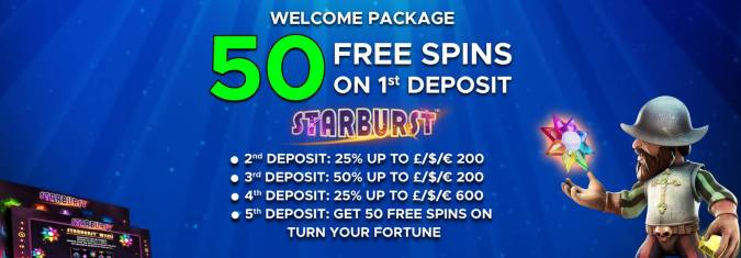 Spinzwin Casino - Exclusive 50 Welcome Spins on Starburst + £$€1000 in Welcome Bonus