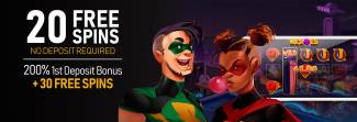 Vegas Crest Casino - Exclusive 20 FS on The Heroes + 200% Bonus + 30 Free spins