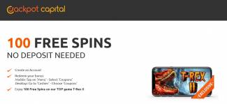 Jackpot Capital Casino - Exclusive 100 No Deposit FS Bonus Code on T-Rex II