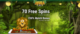 Jumba Bet Casino - Exclusive 70 No Deposit FS Bonus Code on Big Game + 250% Bonus