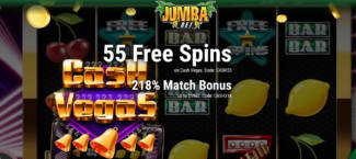 Jumba Bet Casino - Exclusive 55 No Deposit FS Bonus Code on Cash Vegas + 218% Bonus