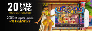 Vegas Crest Casino - Exclusive 20 No Deposit FS on Cleopatra's Coins + 200% Bonus + 30 Free spins