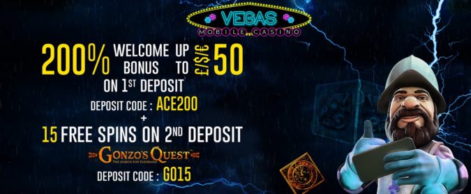 Vegas Mobile Casino - Exclusive 200% Welcome Bonus up to £/€/$50