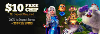 Vegas Crest Casino - Exclusive $10 Free Chip + 200% Bonus + 30 Free spins