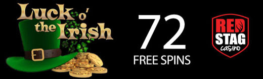 Red Stag Casino - 72 No Deposit FS Bonus Code on Lucky Irish + 375% Bonus + 100 FS