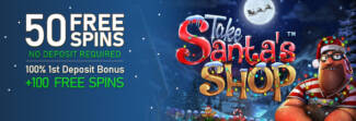 CyberSpins Casino - Exclusive 50 No Deposit FS on Take Santa's Shop + 100% Bonus + 100 Free spins