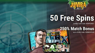 Jumba Bet Casino - Exclusive 50 No Deposit FS Bonus Code on Max Cash + 250% Bonus