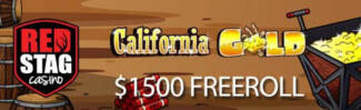 Red Stag Casino - $1,500 FREEROLL Gold Diggin Tournament on California Gold January 2021