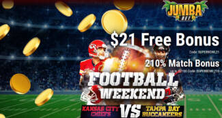 Jumba Bet Casino - Exclusive $21 Free Chip + 210% Deposit Bonus