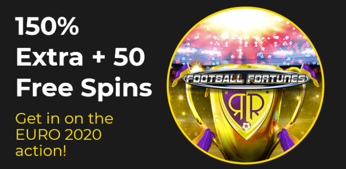 Slotastic Casino - 150% Deposit Bonus Code + 50 FS on Football Fortunes