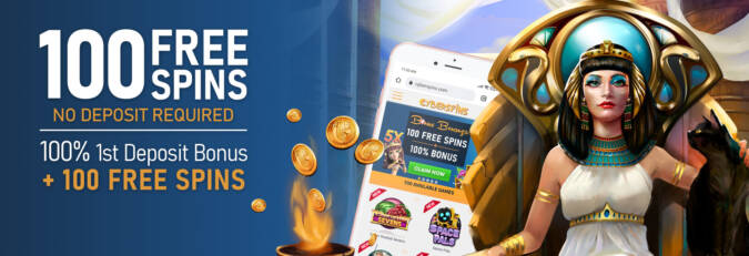 CyberSpins Casino - Exclusive 100 No Deposit Free Spins + 100% Bonus + 100 Free spins