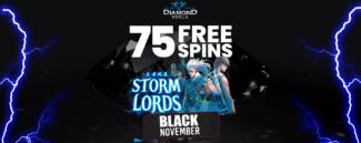 Diamond Reels Casino - Exclusive 75 No Deposit FS Bonus Code on Storm Lords