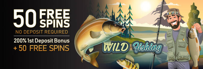 Vegas Crest Casino - Exclusive 50 No Deposit FS on Wild Fishing + 200% Bonus + 50 Free spins