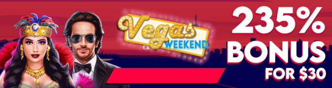 Fab Spins Casino - 235% Vegas Weekend Deposit Bonus Code (this weekend only)