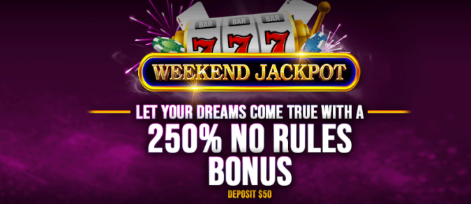 250% No Rules Deposit Bonus Code @ 11 SpinLogic Gaming Casinos (this weekend only)