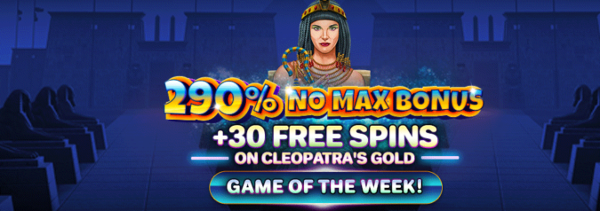 290% Deposit Bonus + 30 FS on Cleopatras Gold @ 11 SpinLogic Gaming Casinos